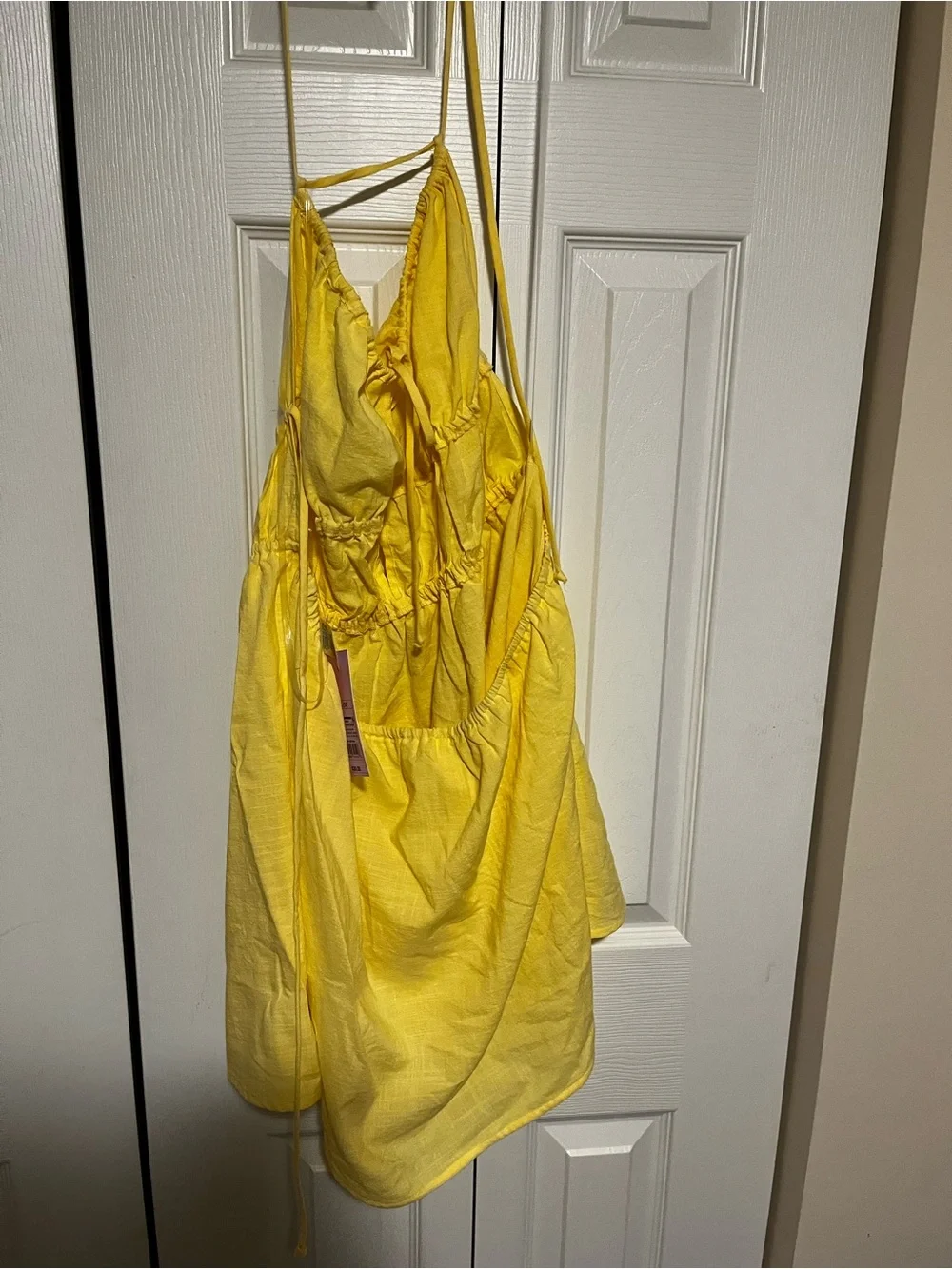 Yellow Halter Cover Up Dress - Women